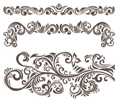 Floral motifs clipart