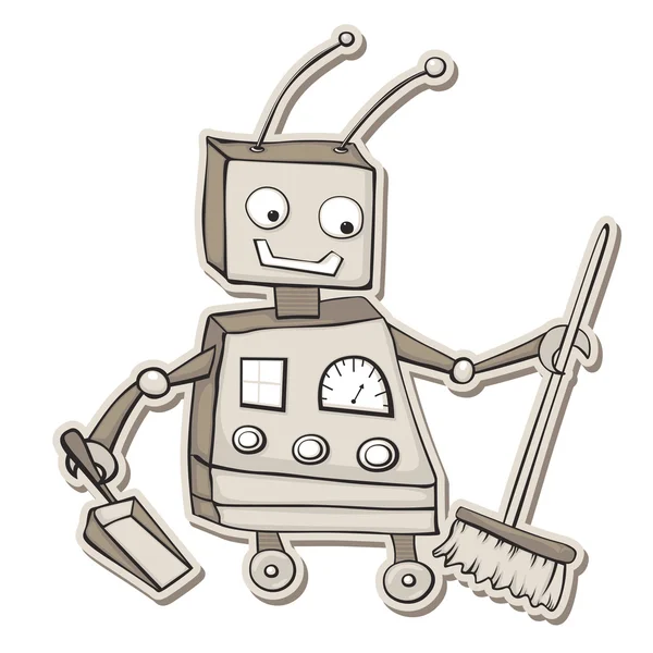 Robot de nettoyage — Image vectorielle