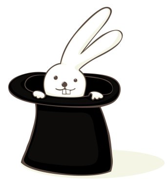 şapkalı bir tavşan