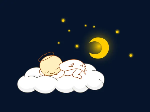 Άγγελος στον ύπνο — Διανυσματικό Αρχείο
