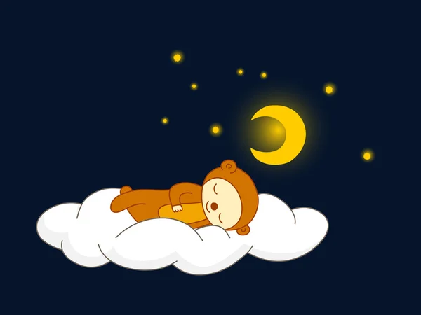 Bär schläft — Stockvektor
