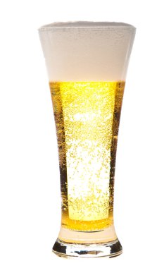 bira üzerine beyaz izole