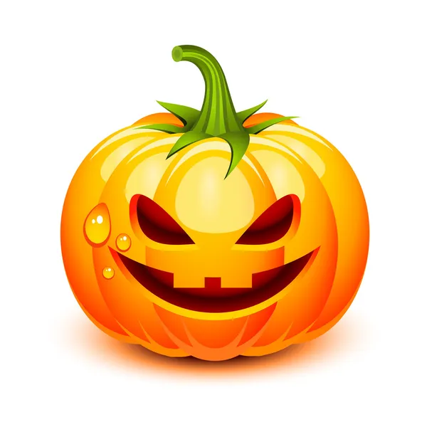 Cara de abóbora Halloween —  Vetores de Stock
