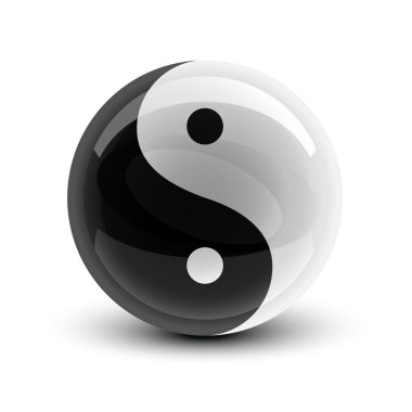 Yin and Yang ball clipart
