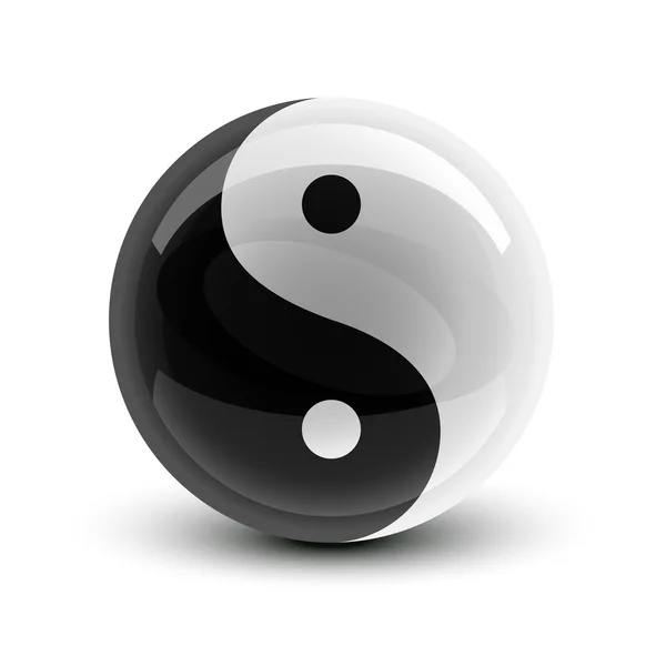 Yin and Yang ball — Stock Vector