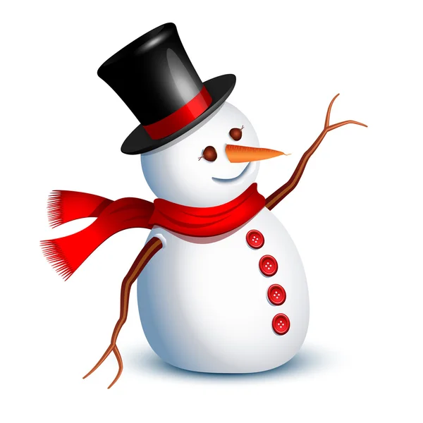 Sneeuwpop groet — Stockvector