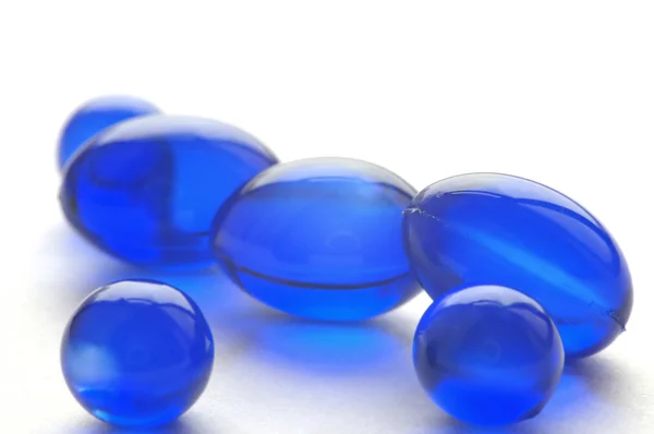 Pilules abstraites en couleur bleue — Photo