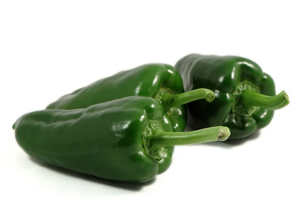 Drie groene paprica — Stockfoto