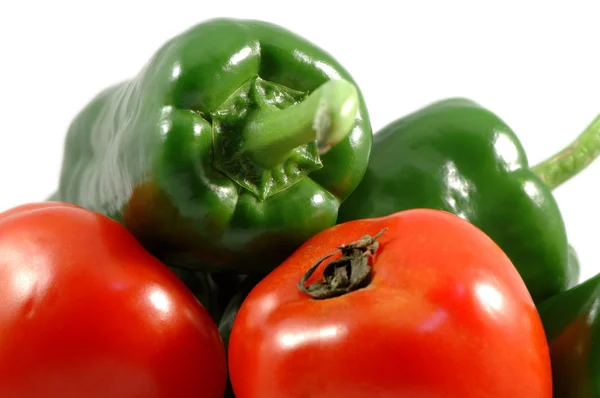 Papricas e tomates — Fotografia de Stock