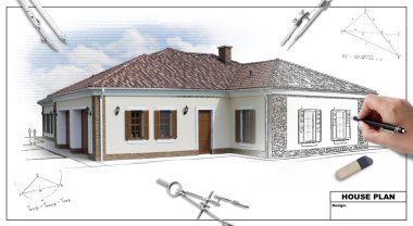 House plan 2 clipart