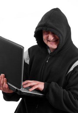 Hacker smiling clipart