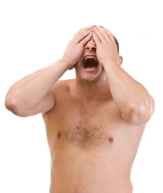 Man screaming clipart