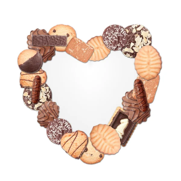 Sušenky ve tvaru srdce — Stock fotografie