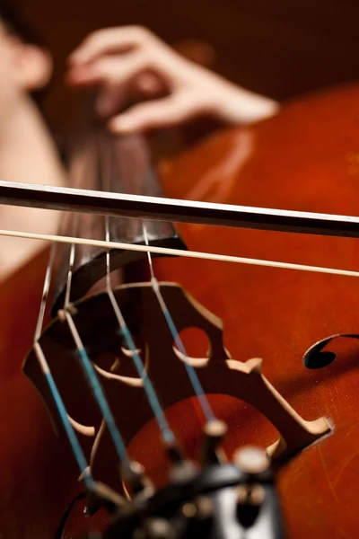 Suonare il violoncello — Foto Stock