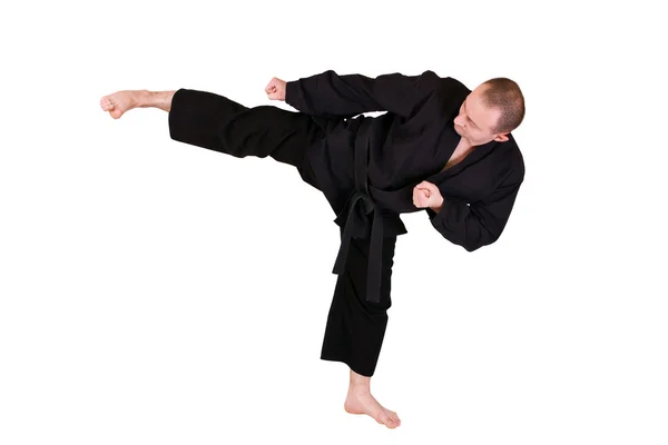 Martial art side kick — Stock Photo, Image