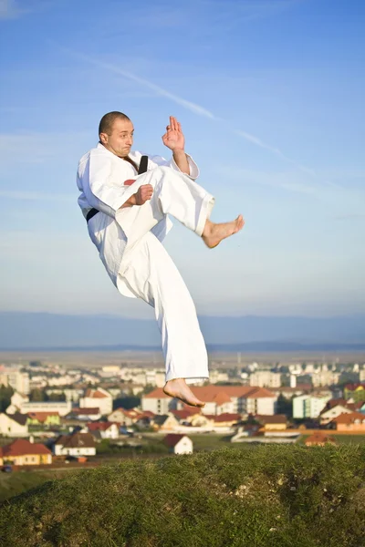 Karate outdoor — Stock Photo, Image