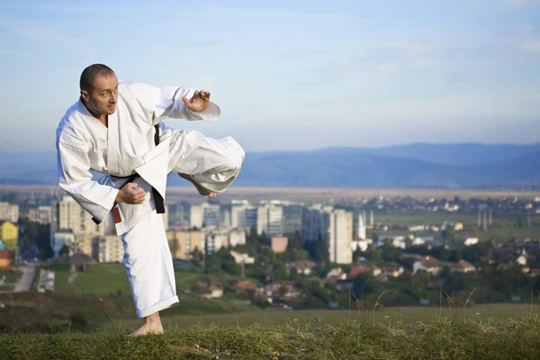 Karate Outdoor — Stockfoto