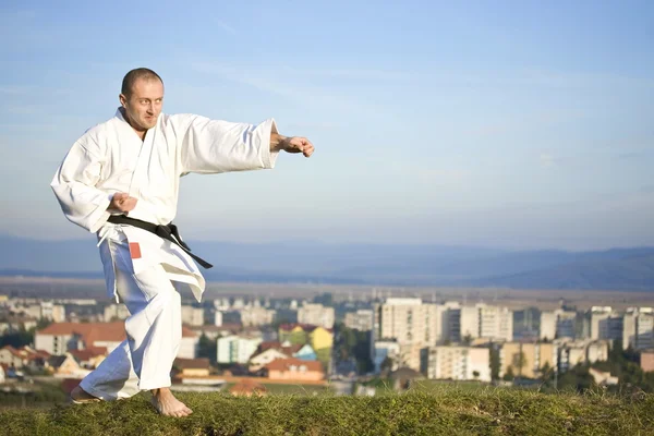 Karate outdoor — Stock Photo, Image