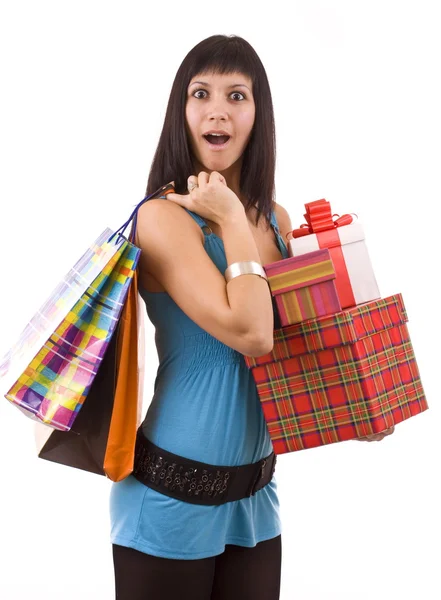 Shopping-Frau. — Stockfoto