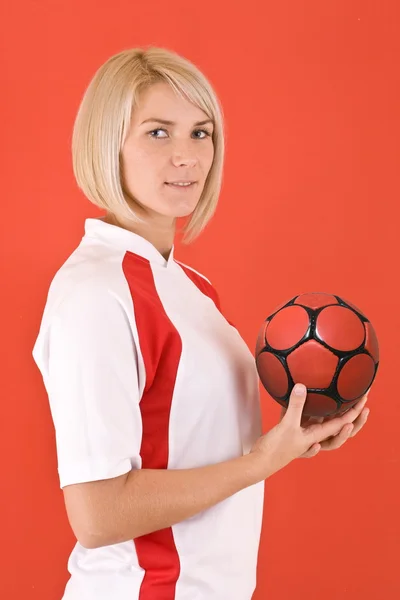 女子ハンドボール選手 — ストック写真