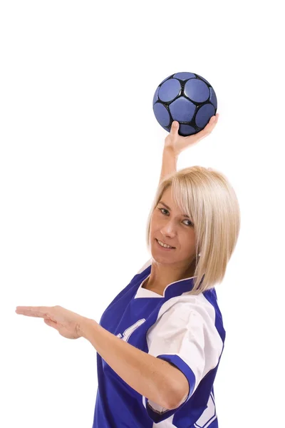 Vrouwelijke handbalspeler — Stockfoto