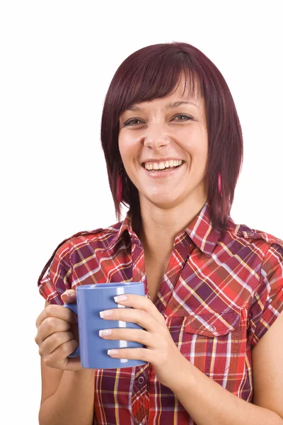Donna con tazza di tè — Foto Stock