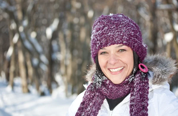 아름 다운 겨울 여자 — 스톡 사진