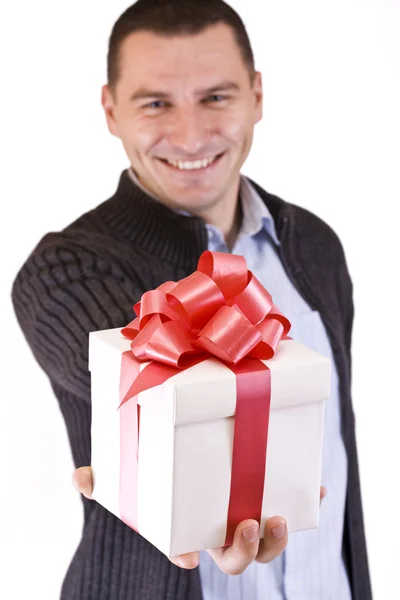 Hombre con regalo —  Fotos de Stock