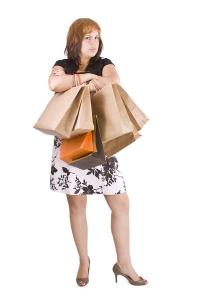Kvinna shopping — Stockfoto
