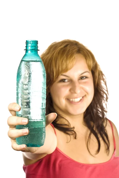 Kobieta z butelki — Zdjęcie stockowe