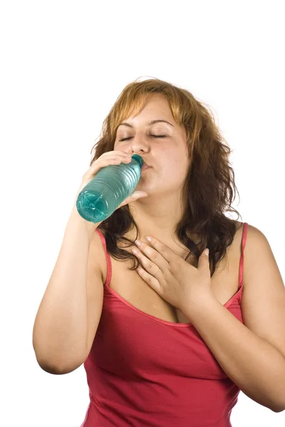Chica bebe agua —  Fotos de Stock
