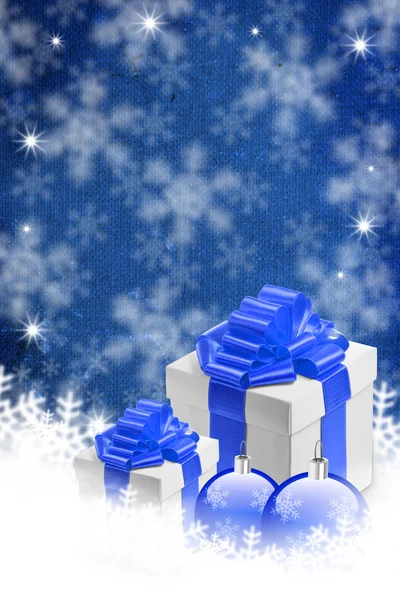 Kék karácsonyi háttér — Stock Fotó