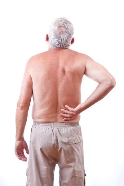 Mężczyzna z bólem pleców — Zdjęcie stockowe
