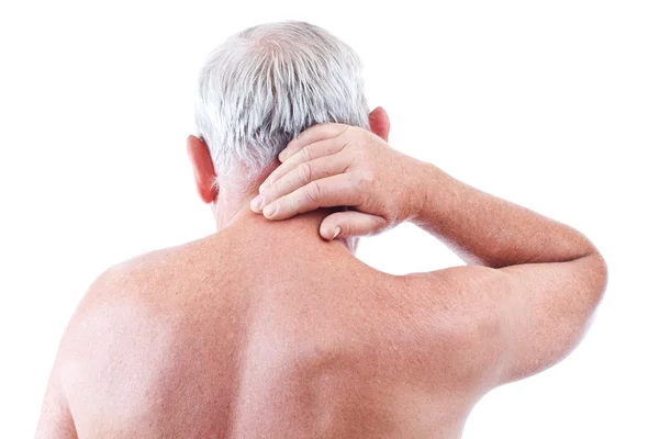Mann mit Nackenschmerzen — Stockfoto
