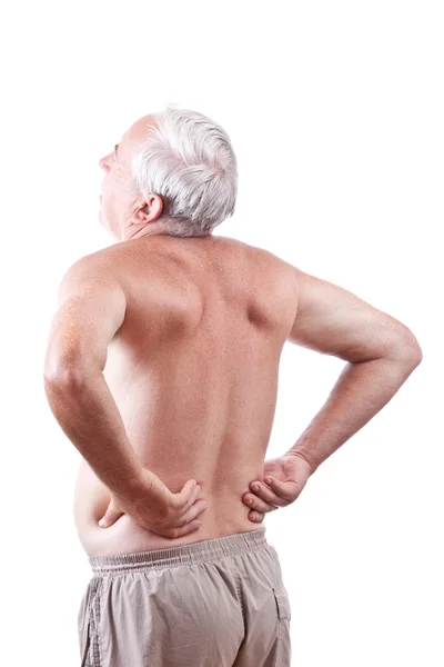 Mann mit Rückenschmerzen — Stockfoto