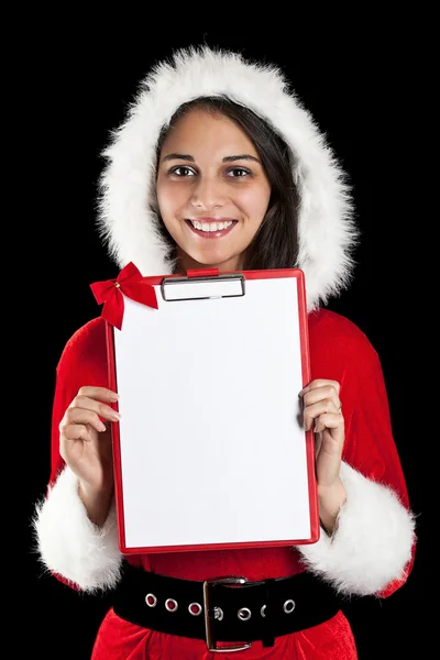 Donna in abbigliamento Babbo Natale — Foto Stock