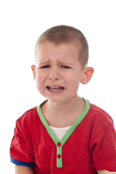Closeup of a crying boy — Stock Photo, Image