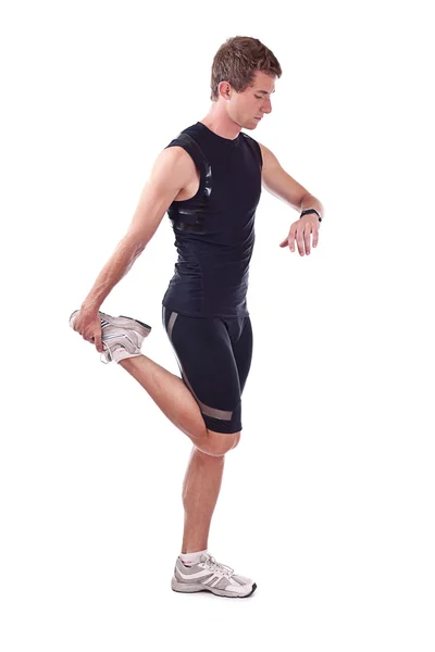 Retrato de um jovem atleta exercitando — Fotografia de Stock