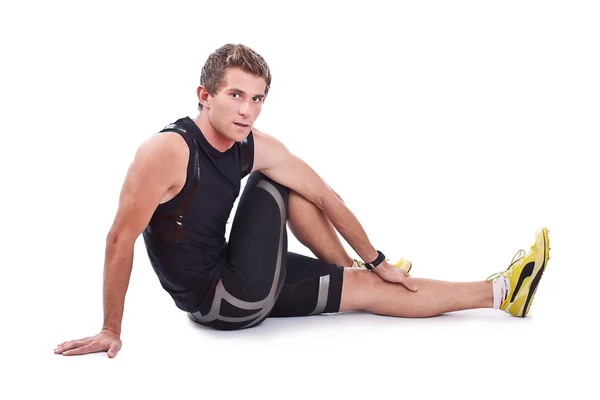Portrait of a young athlete exercising — Stock Photo, Image