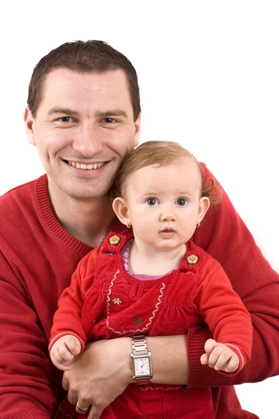 Holčička s otcem — Stock fotografie