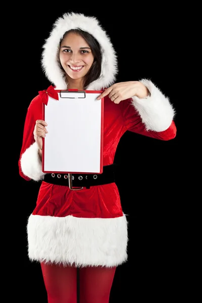 Woman in santa wear Royalty Free Stock Images