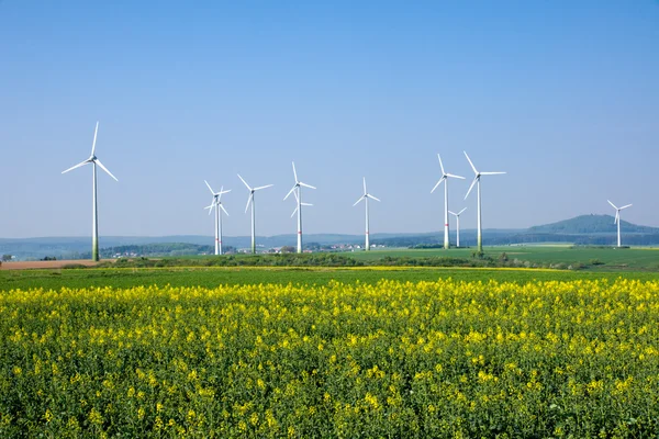Windwheels in rural Germany — Stock Photo, Image