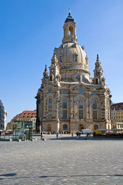 A famosa Frauenkirche em Dresden — Fotografia de Stock