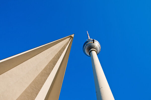 Alternative perspective of the Television Tower in Berlin