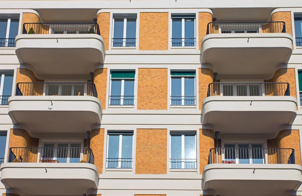 Facade with balconies — Stock Photo, Image
