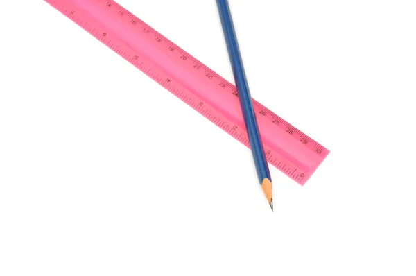 Pencils and ruler — Stock Photo, Image