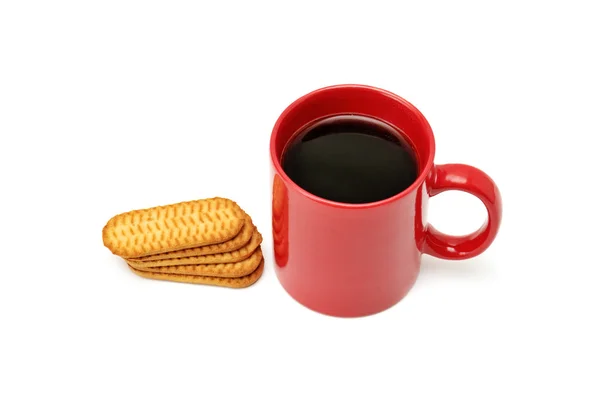 Cup of coffee and biscuit — Stock Photo, Image