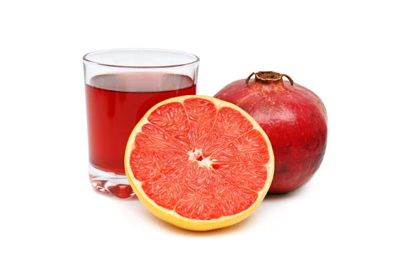 Szkło z sok i owoce — Zdjęcie stockowe