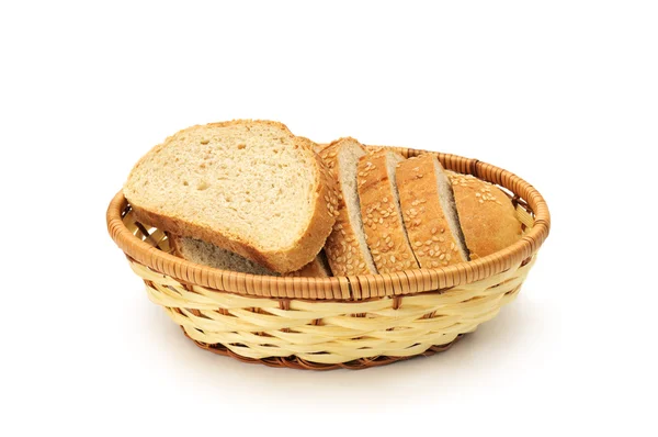 Caixa de pão isolado em um branco — Fotografia de Stock