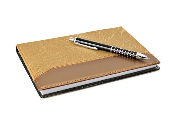 Notebook and pen Stock Image